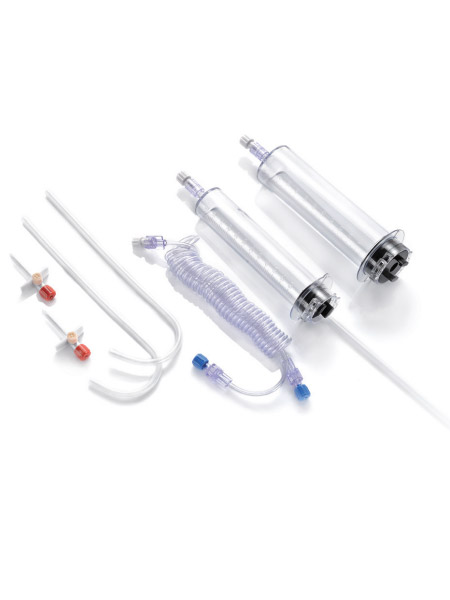 MRI high-pressure contrast injection syringe set